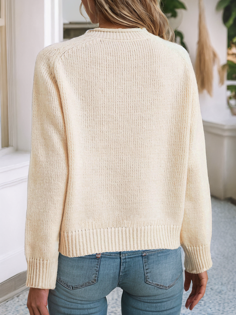 Tree Pattern Pullover Sweater