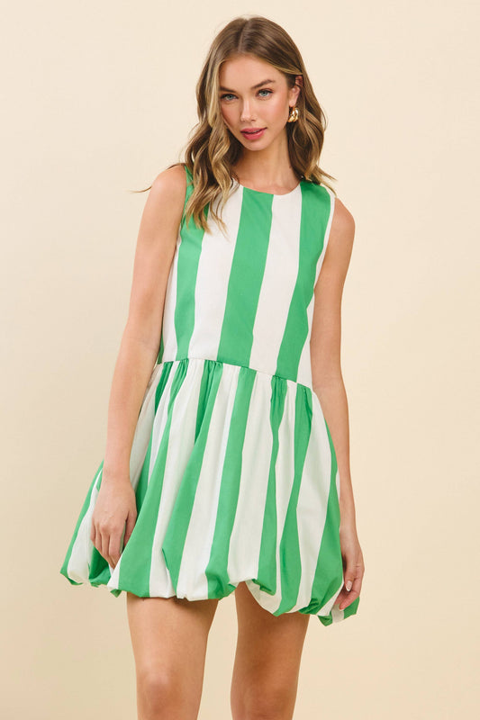 Green drop dress