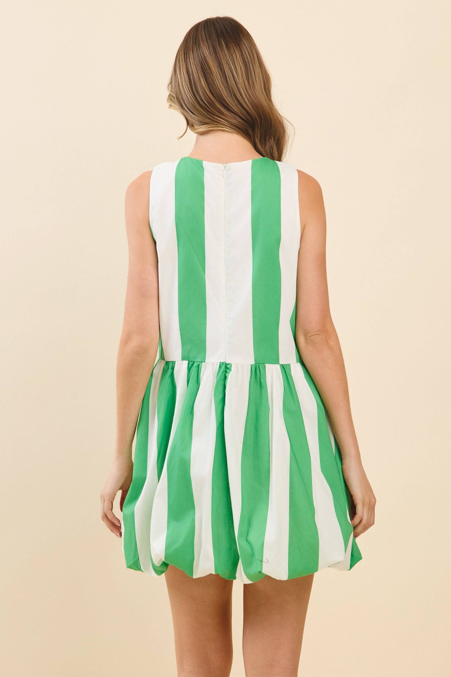 Green drop dress