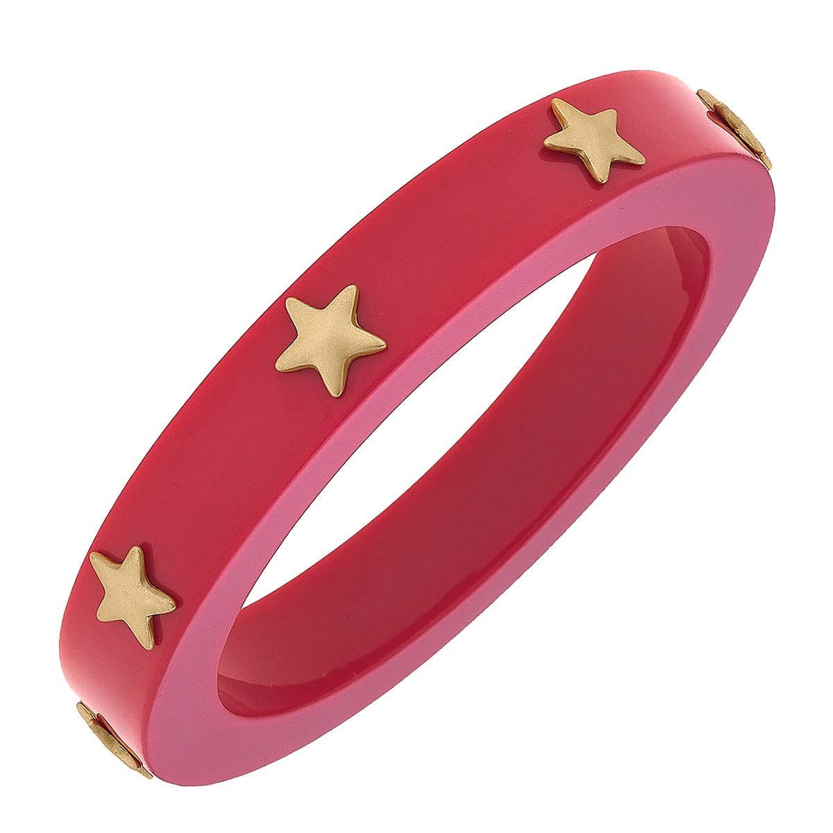 Darla Star Resin Bangle: Fuchsia