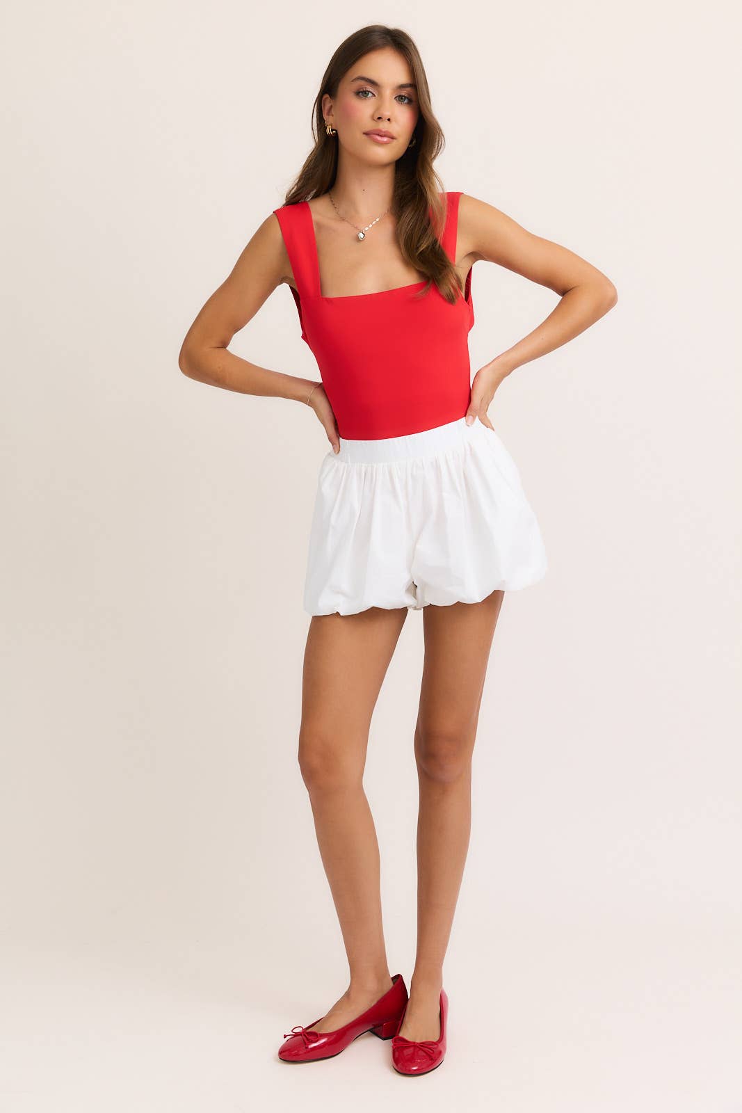 WIDE STRAP BACK TIE BODYSUIT