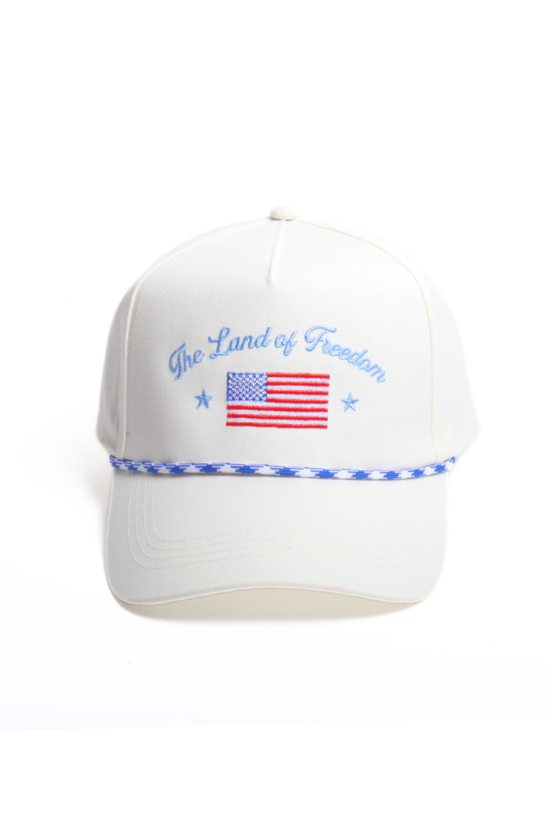 AMERICANA The Land of Freedom Embroidery 5 Panel Cap