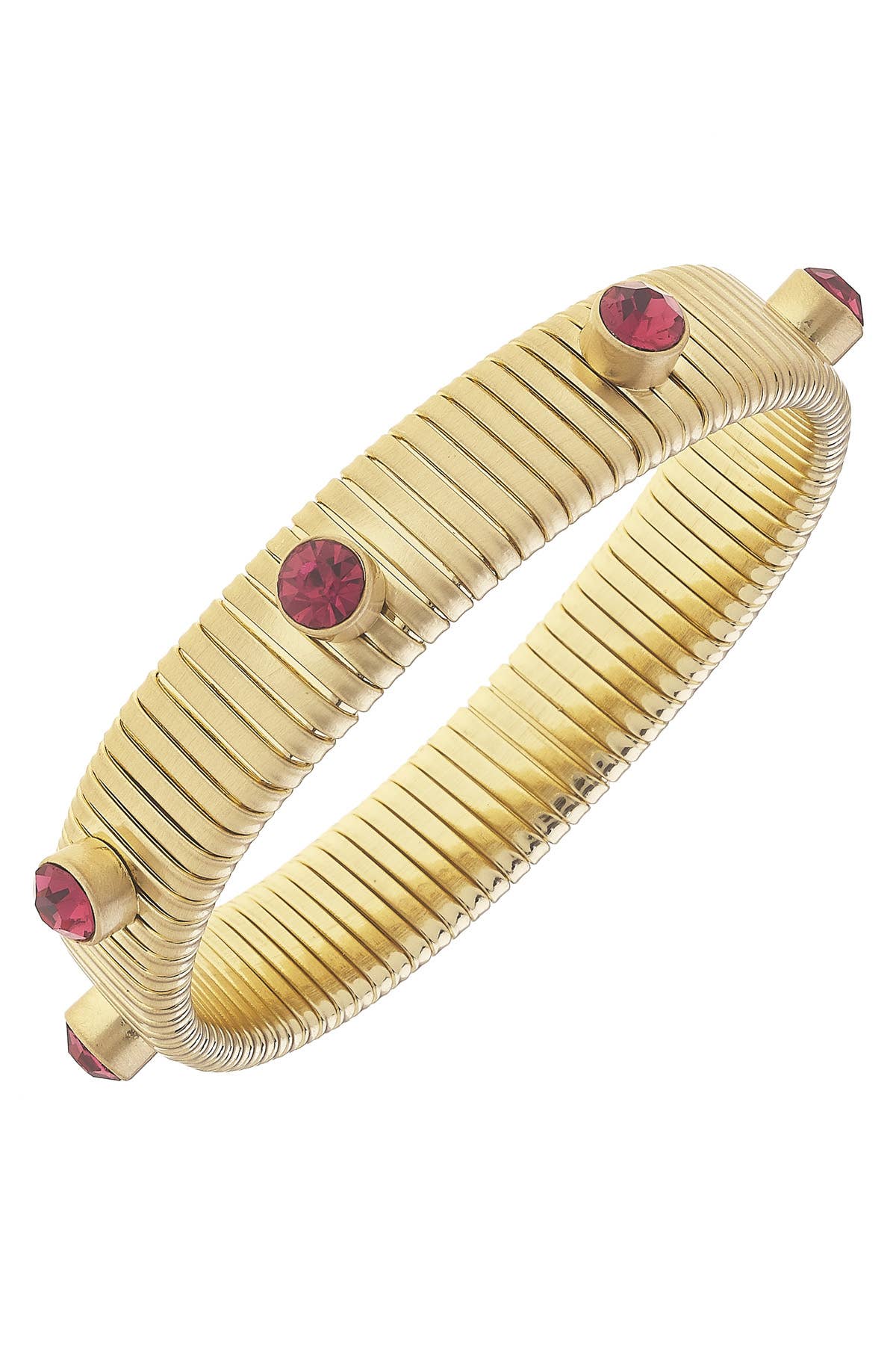 Winston Rhinestone Watchband Bangle: Fuchsia
