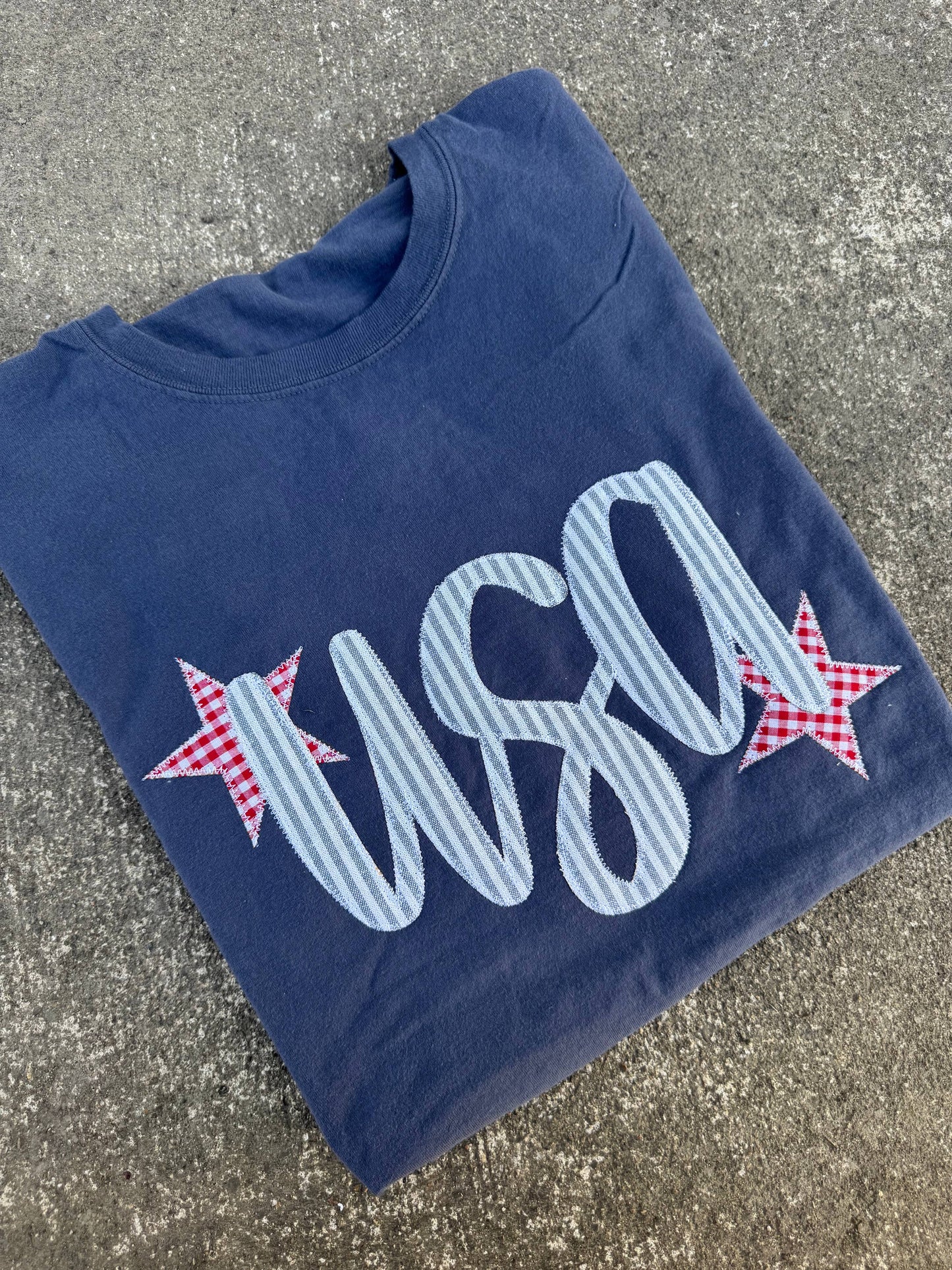 Denim USA Patriotic 4th of July Short Sleeve