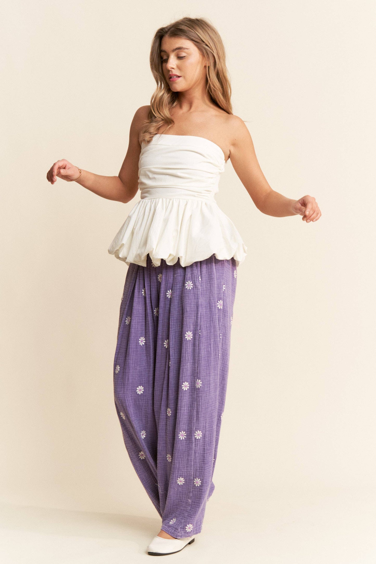 Smocked Balloon Tube Top